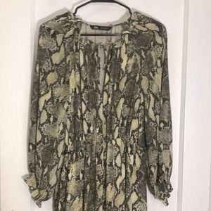 ZARA WOMEN SNAKE SKIN DRESSES